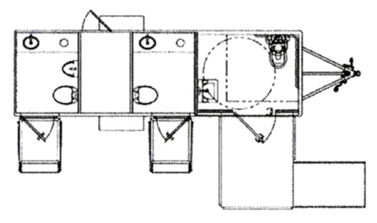 UltaLav ADA Restroom Trailer Layout